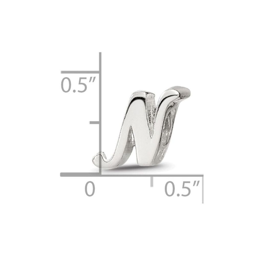Kazi Luxury Sterling Silver Reflections Letter N … - image 5
